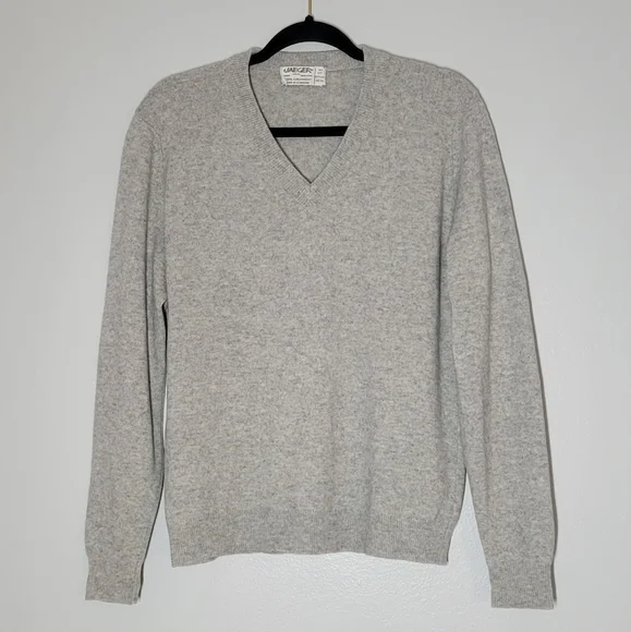 V Neck Jaeger Cashmere Jumper Vintage Jaeger Wool Cashmere Cardigan M